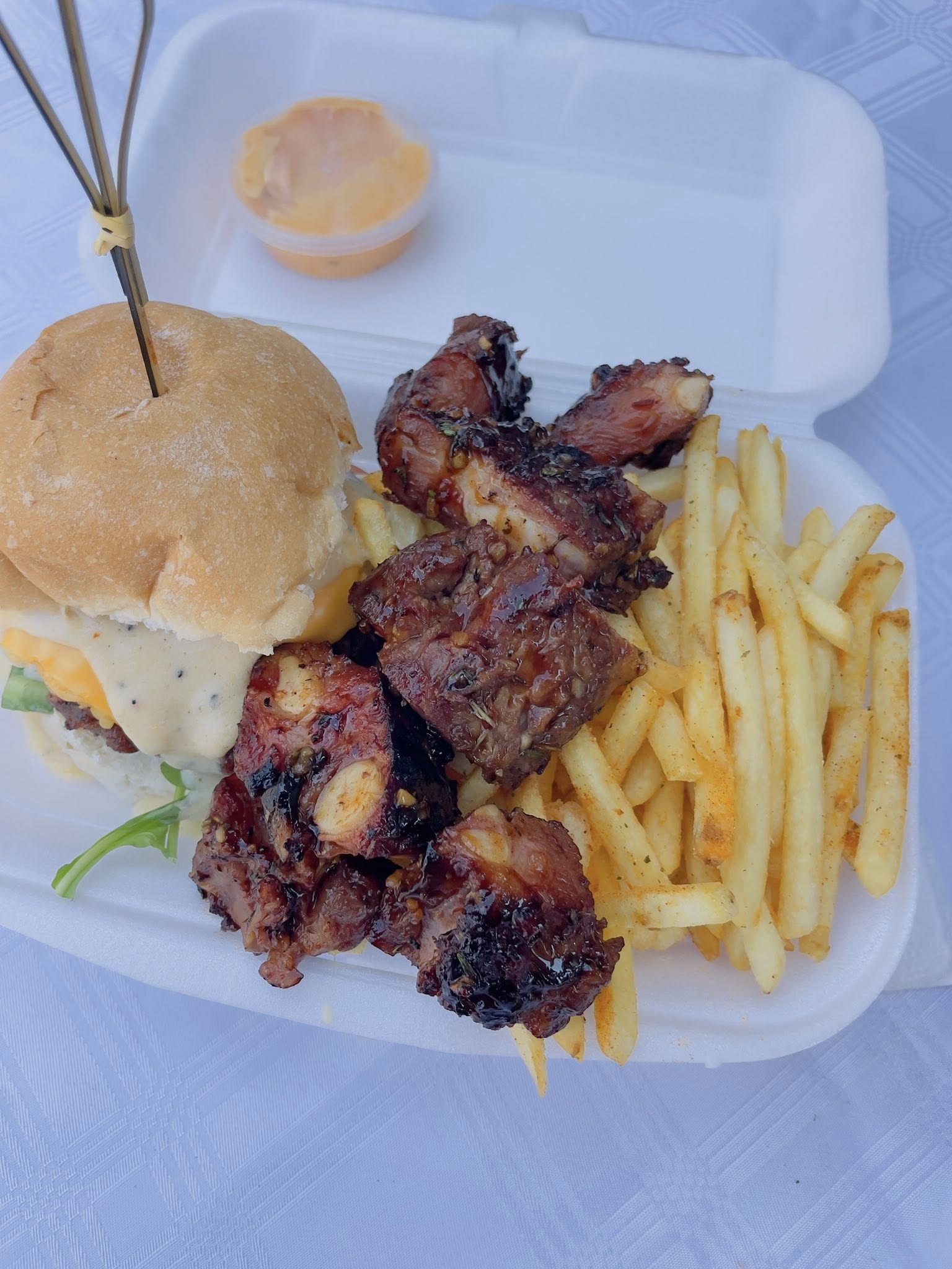 Burger and Ribs Combo