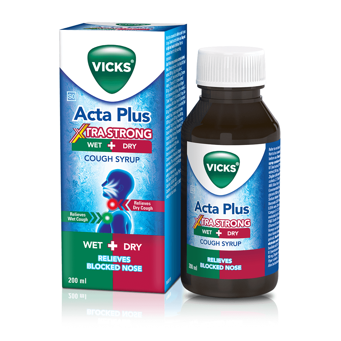 Vicks Acta Plus Xtra Strong Wet & Dry Cough Syrup 100ml