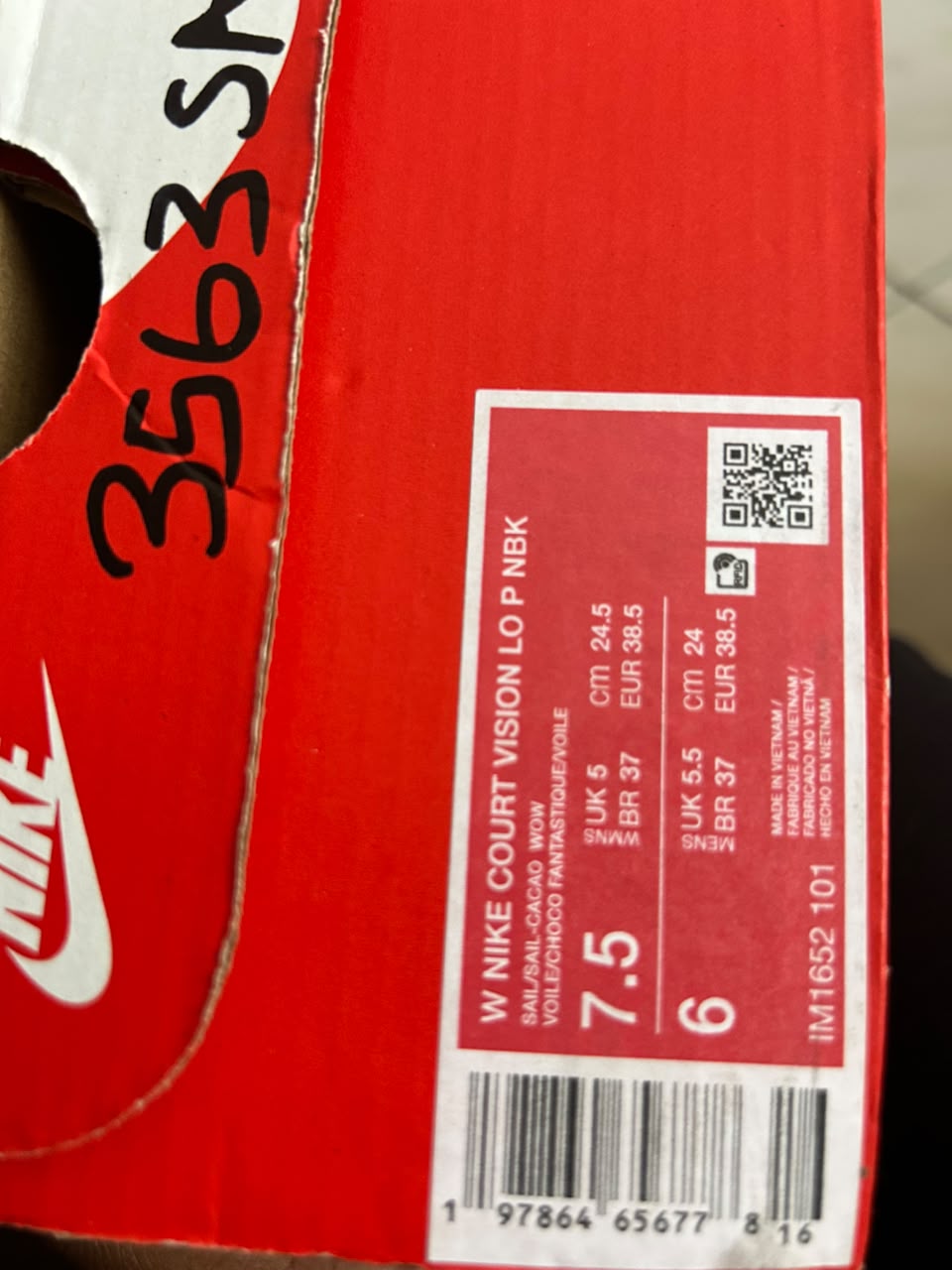 W NIKE COURT VISION LO P NBK
