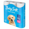 Baby Soft White 2 Ply Toilet Paper 9 Pack